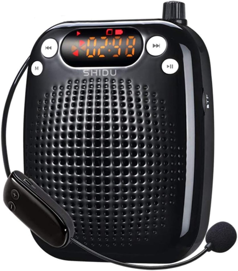 Stimmverstärker mit Mikrofon Tragbarer Sprachverstärker SHIDU S611 Mini-Lautsprecher mit UHF drahtlo