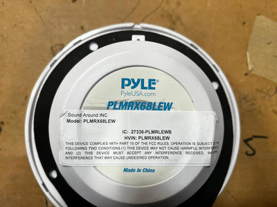 Pyle 6.5'' Waterproof Audio Marine Grade Dual Speakers with Built-in Programmable Multi-Color LED Li