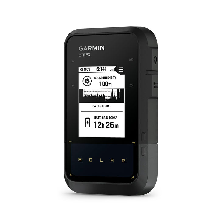 eTrex Solar GPS-Handgerät mit Solarladung, 2,2" Display - Kompass, Tracback, Geocaching Modus, Multi