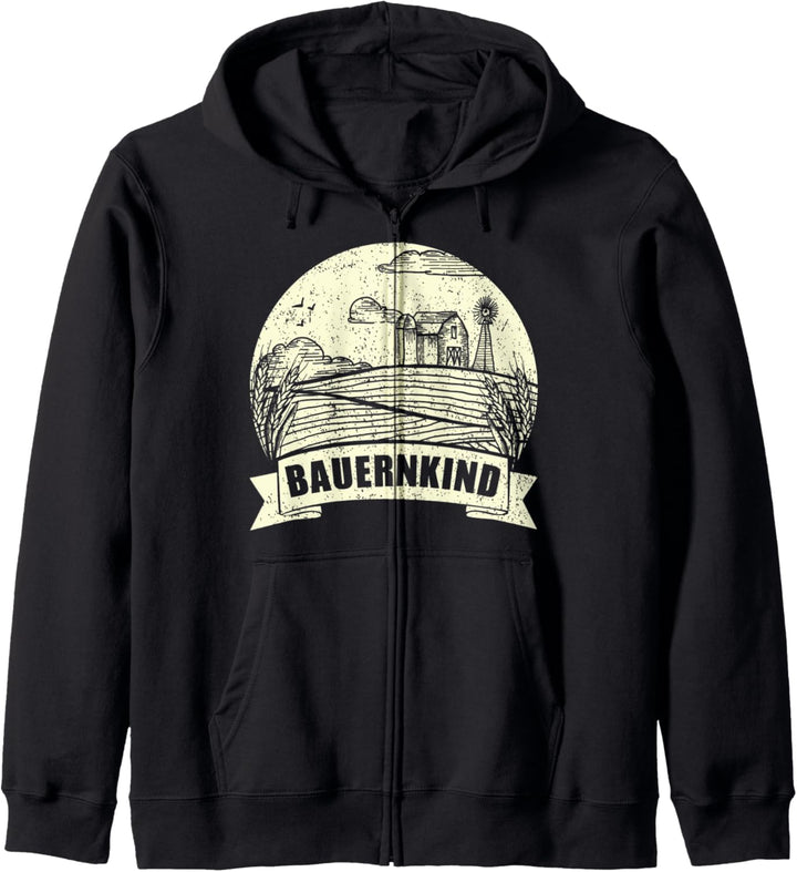 Landwirt Landwirtin Bauernhof Dorf Ernte Bauernkind Kapuzenjacke