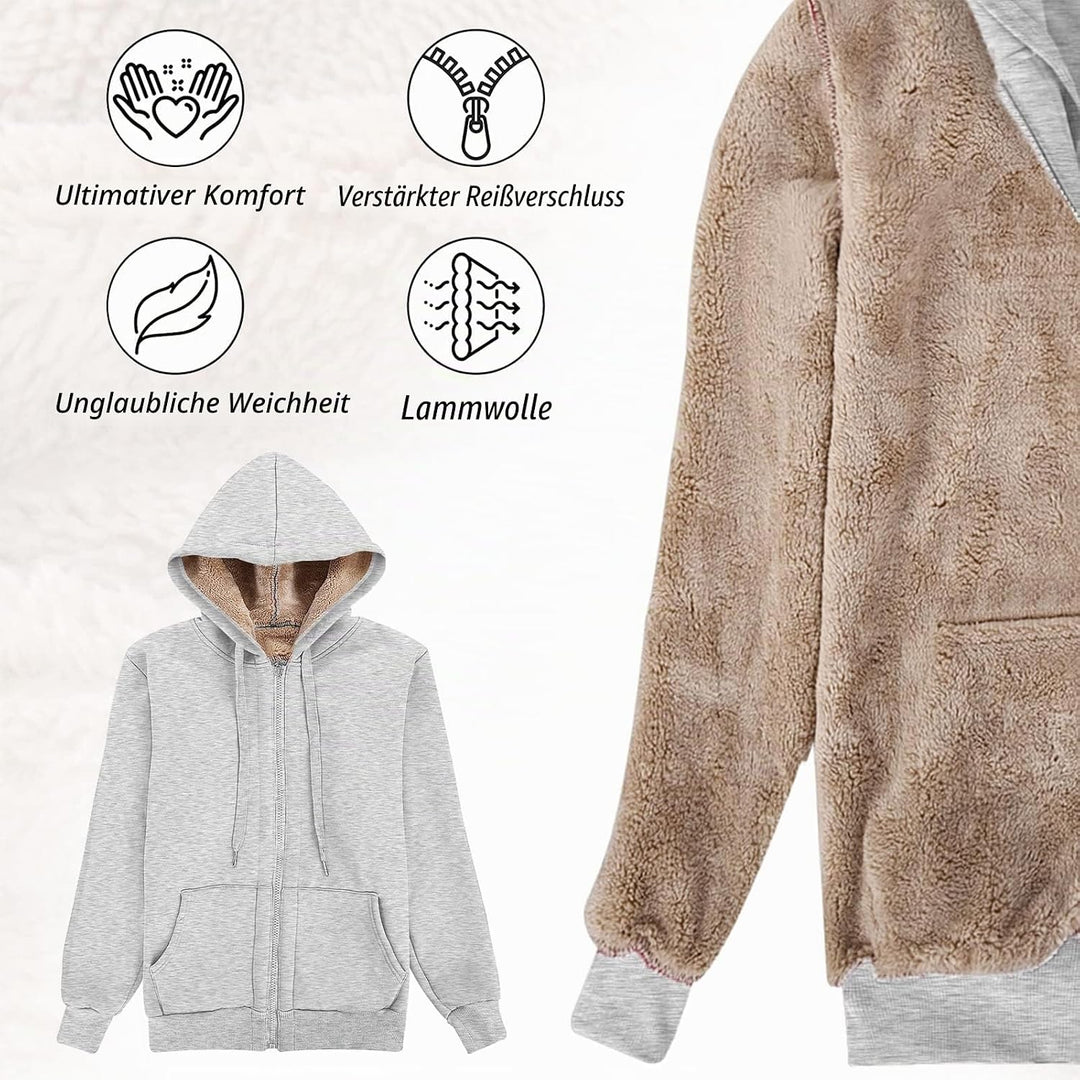 UMIPUBO Hoodie Damen Sweatjacke Fleecejacke Kapuzenpullover Warm Oberteil, Herbst und Winter Sweatsh