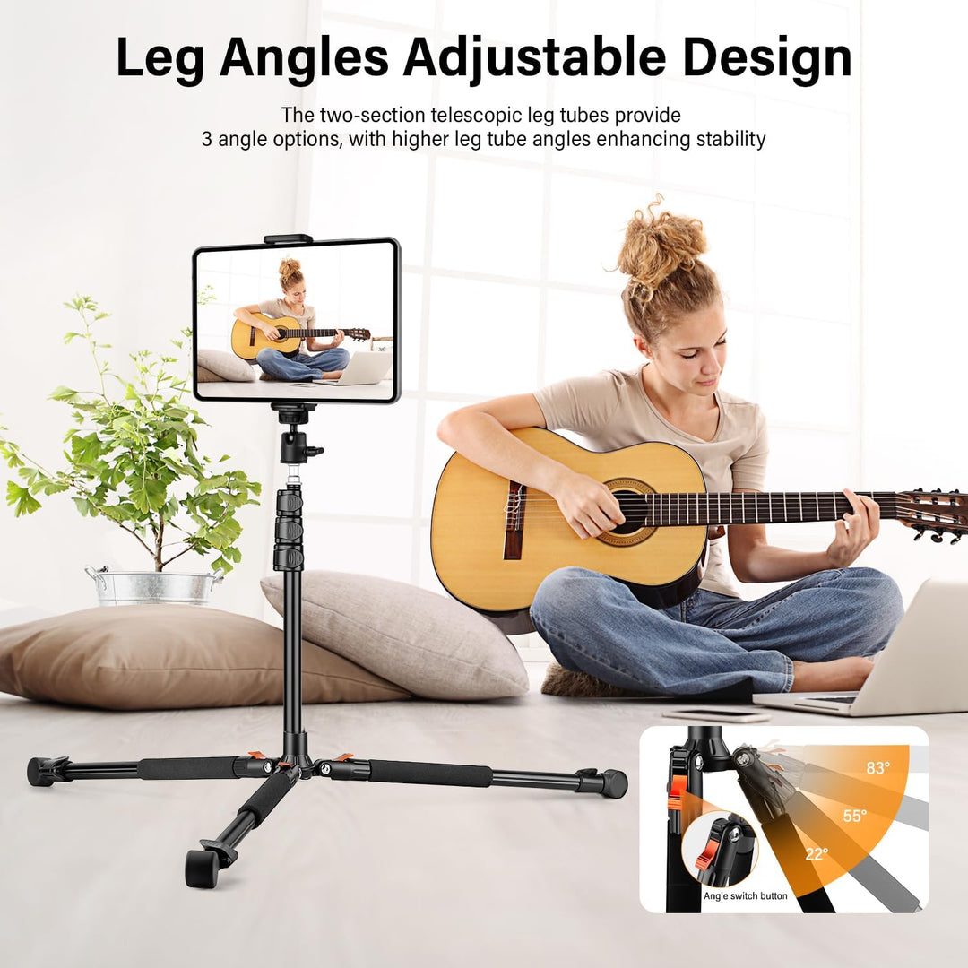 200cm Kamera Stativ, Leichtes Camera Tripod mit 360°Drehkugelkopf, Tragbar Fotografie Lichtstativ, A