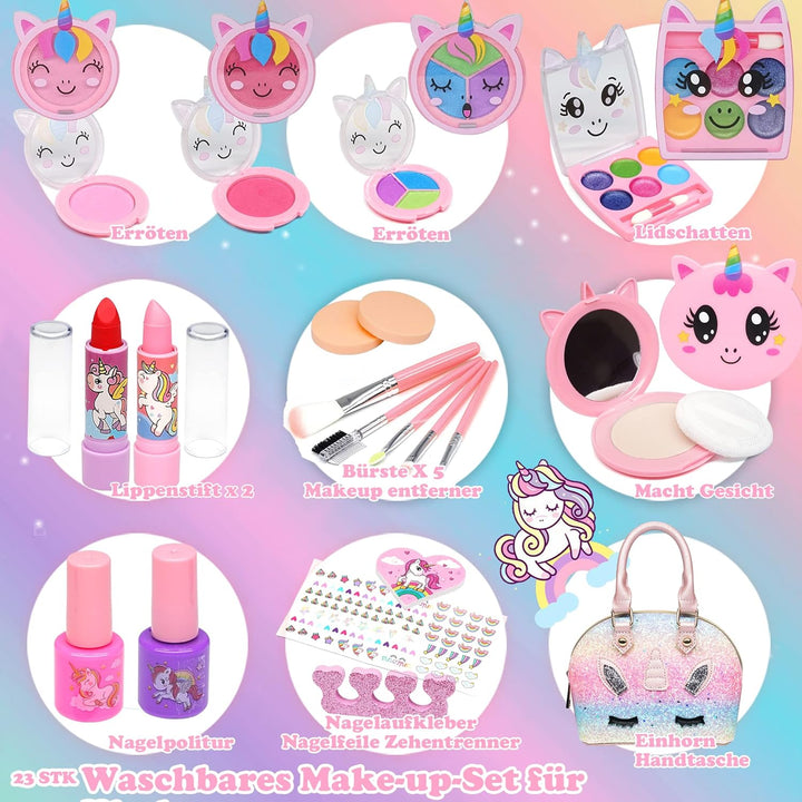 Kinderschminke Set - Schminkkoffer Mädchen Spielzeug, Make Up Set, Halloween Weihnachts Geburtstags
