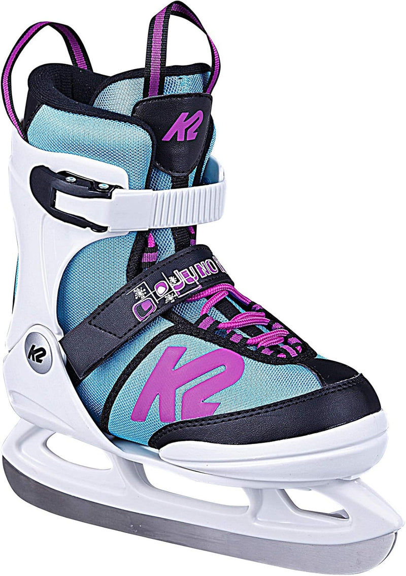 K2 Mädchen Juno Ice Schlittschuh L (EU: 35-40 / UK: 3-7 / US: 4-8) white - light blue, L (EU: 35-40