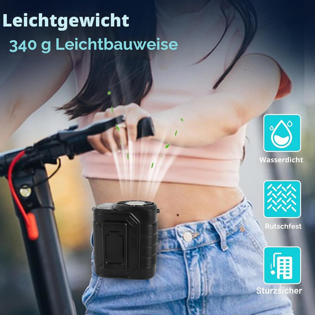 Taillen-Clip-Lüfter, tragbarer persönlicher Kühlventilator, 13000 U/min, 5 Geschwindigkeiten, verste