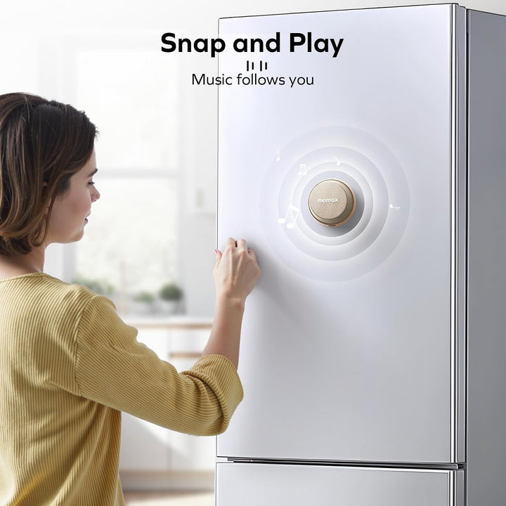 MOMAX Magnetisch Tragbarer Wireless Lautsprecher Speaker, IPX6 Wasserdicht Mini Musikbox,Verbesserte