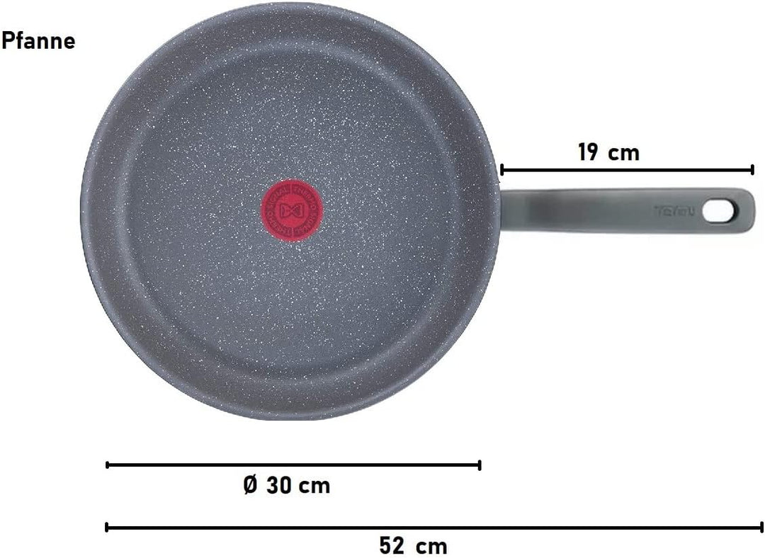 Tefal G13412 Healthy Pfanne 30cm, UVP 89€, Edelstahl Bratpfanne Antihaft-beschichtet , Extra Kratzfe