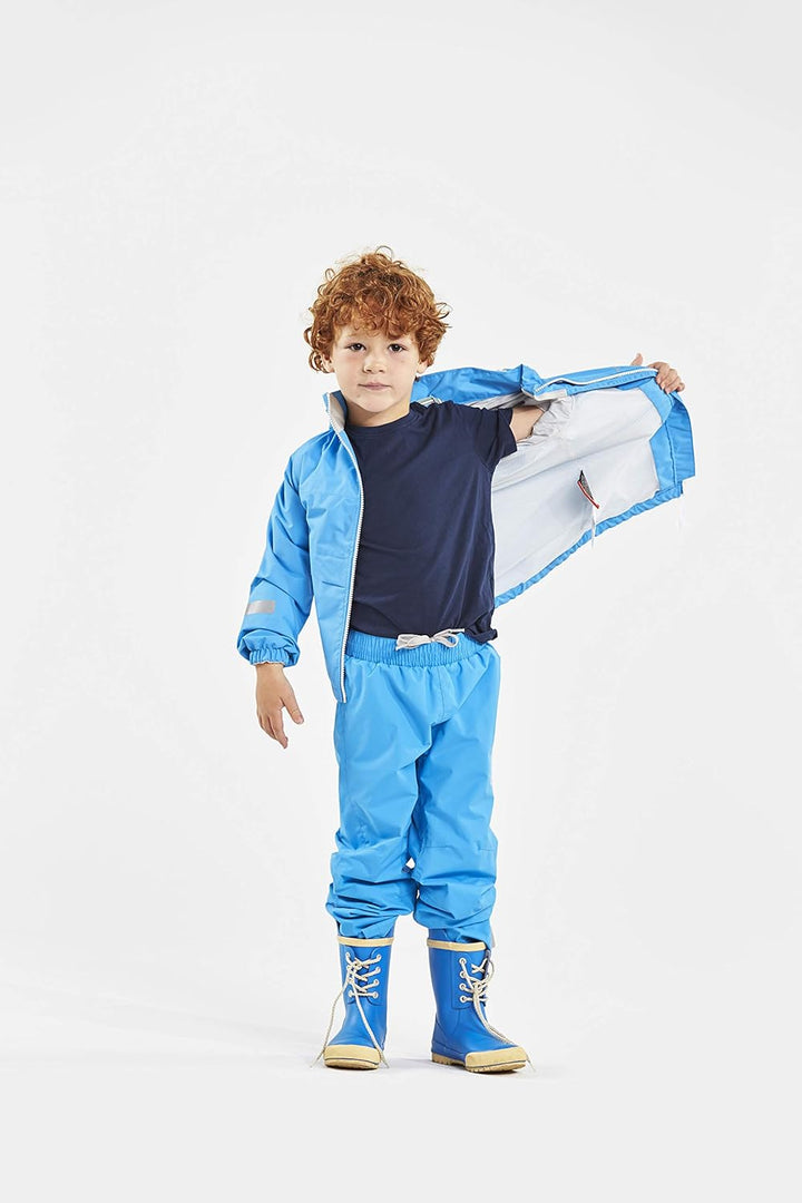 Didriksons 1913 Unisex Regenjacke Droppen mit reflektierenden Details Malibu Blue, 100