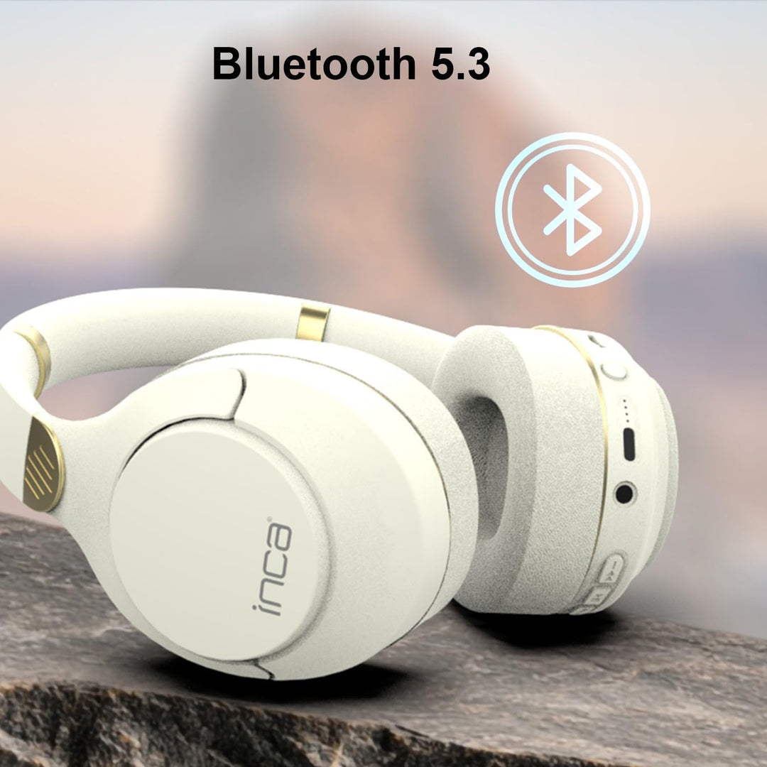 İnca IBK-503B Bluetooth Kopfhörer, Kabellose Over-Ear-Headsets mit Mikrofon, Bis zu 12 Stunden Wiede