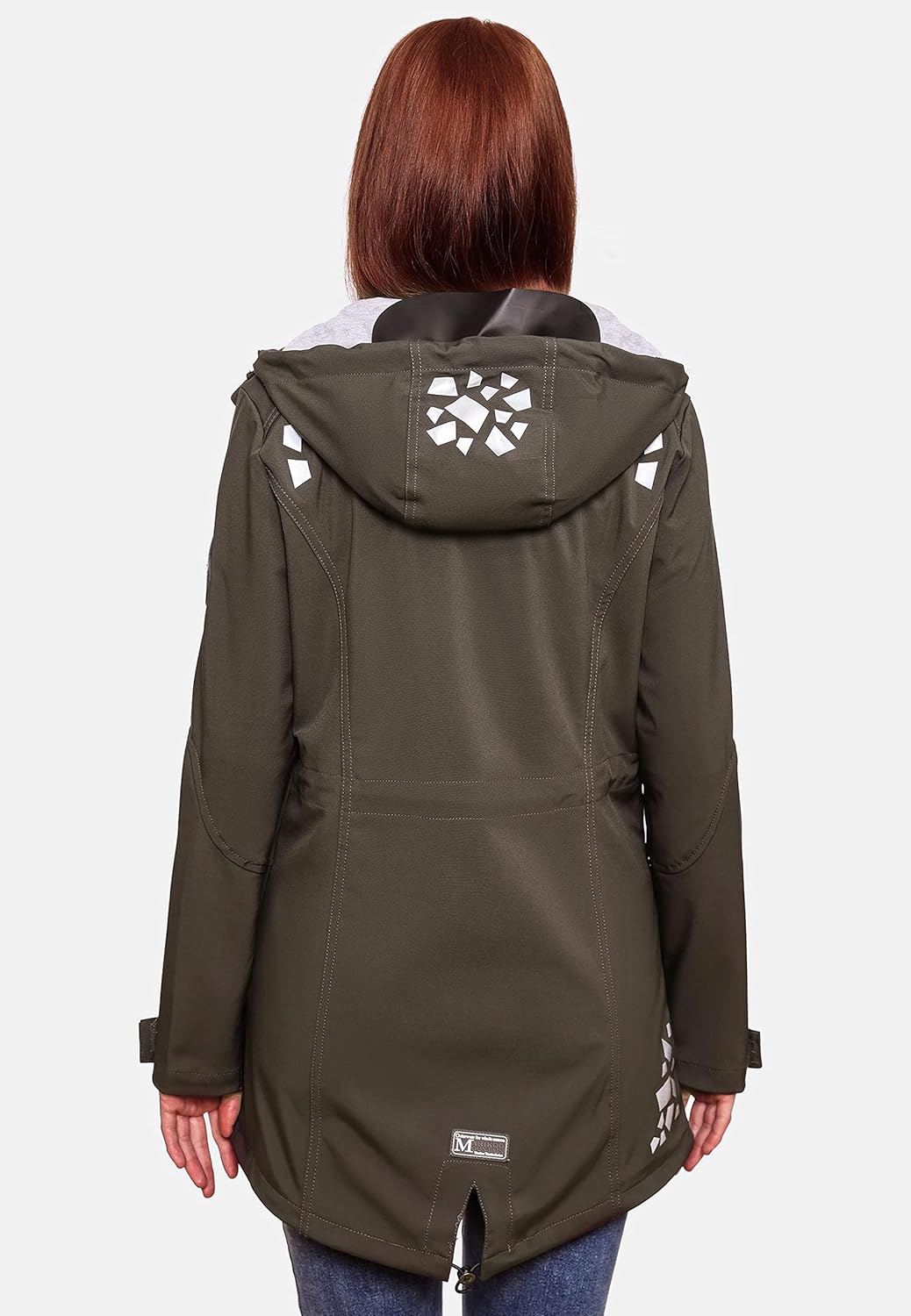MARIKOO Damen wasserdichter Softshellmantel Softshelljacke Outdoorjacke Übergangsjacke Parka Kapuze