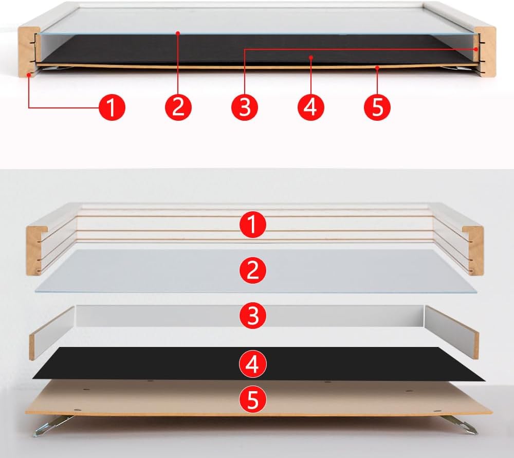 Bildershop-24 Objektrahmen Trikotrahmen Vario inkl. Bügel und Passepartout 30x60cm Schwarz (lackiert
