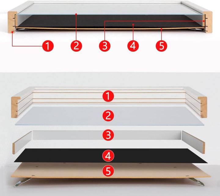 Bildershop-24 Objektrahmen Trikotrahmen Vario inkl. Bügel und Passepartout 30x60cm Schwarz (lackiert