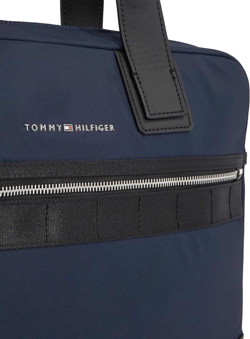 Tommy Hilfiger Herren Th Erhöhte Nylon Computertasche Space Blue, Space Blue