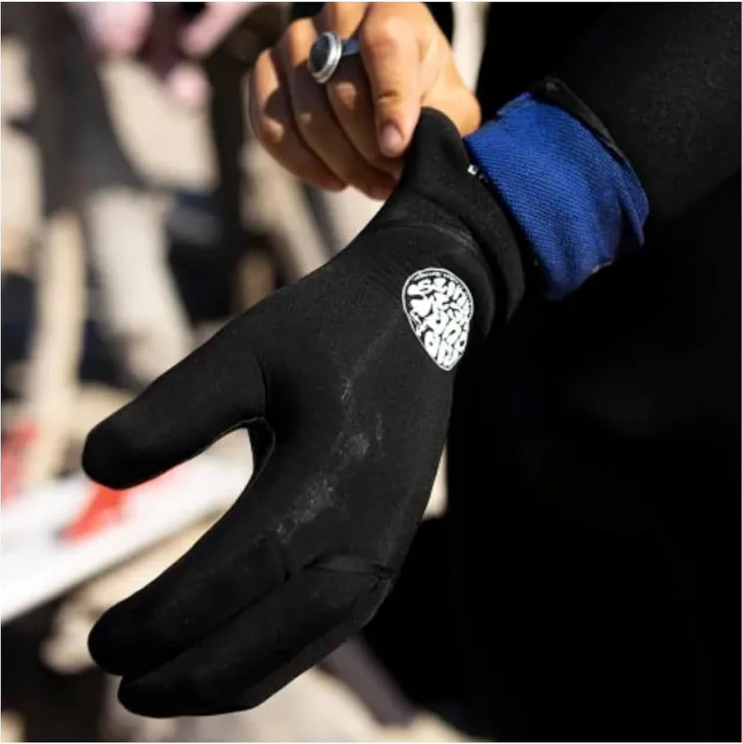 Rip Curl 2023 Flashbomb 3/2mm 5 Finger Glove WGL1CF -Black Glove Size - L