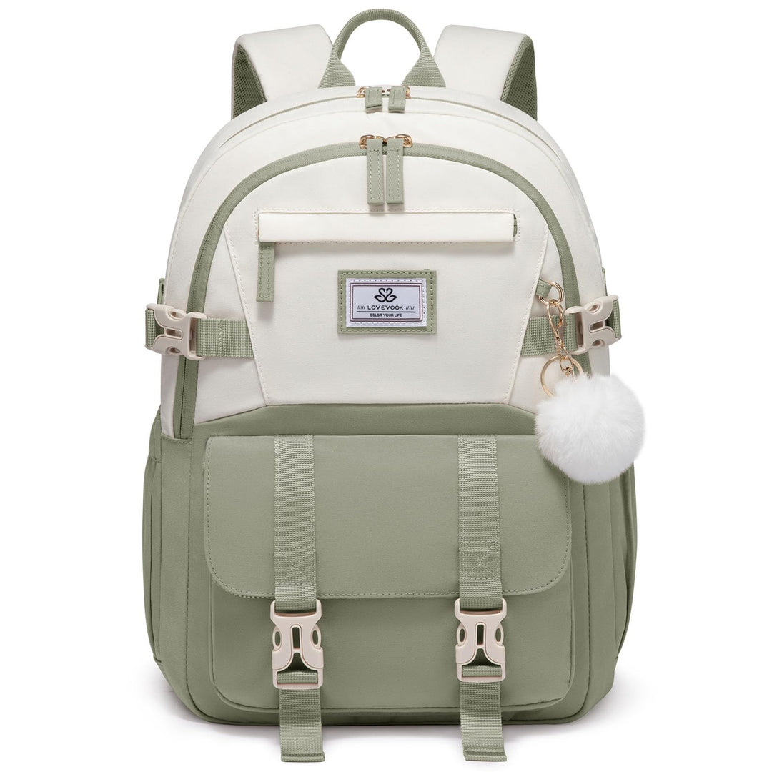 LOVEVOOK Schulrucksack Teenager Mädchen 10-18 Jahre, Rucksack Damen mit Grossem Flaschenfach, Multi-