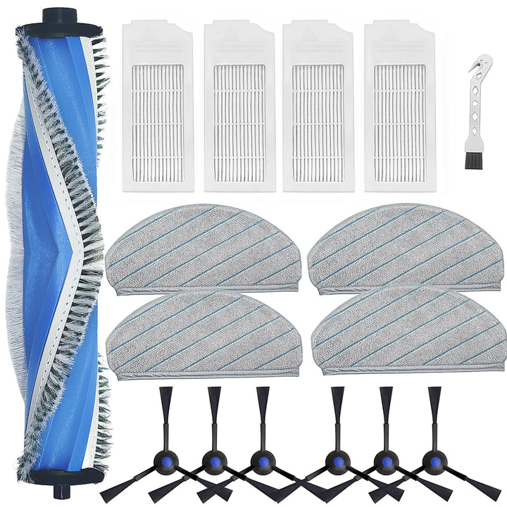 Zubehör Set für ECOVACS DEEBOT N20 Plus, N20, N20 Pro Plus, 1 Rollenbürste, 4 Wischtücher, 4 HEPA-Fi