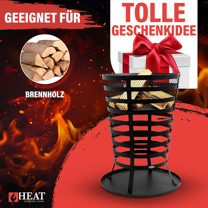 HEAT Outdoor Living Feuerkorb - Feuerschalen für den Grten - Feuerstelle Outdoor &amp; Feuertonne - Feue