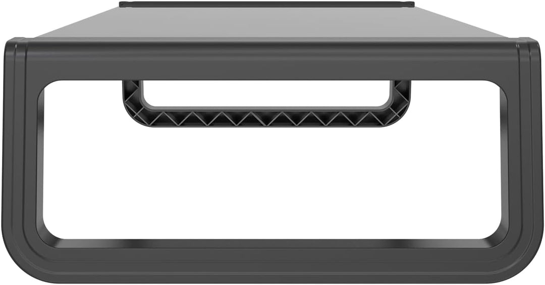 SVITA ANSAN Monitorständer Monitorerhöhung Schreibtisch Computertisch Glas Schwarz, Schwarz