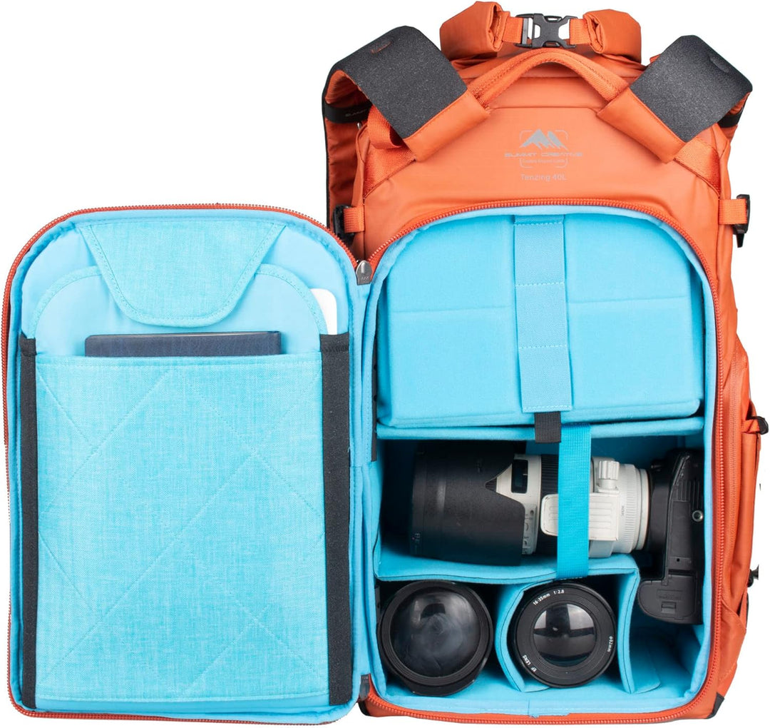 Summit Creative TENZING Roll-Top-Kamerarucksack 30L Orange, 30L Orange