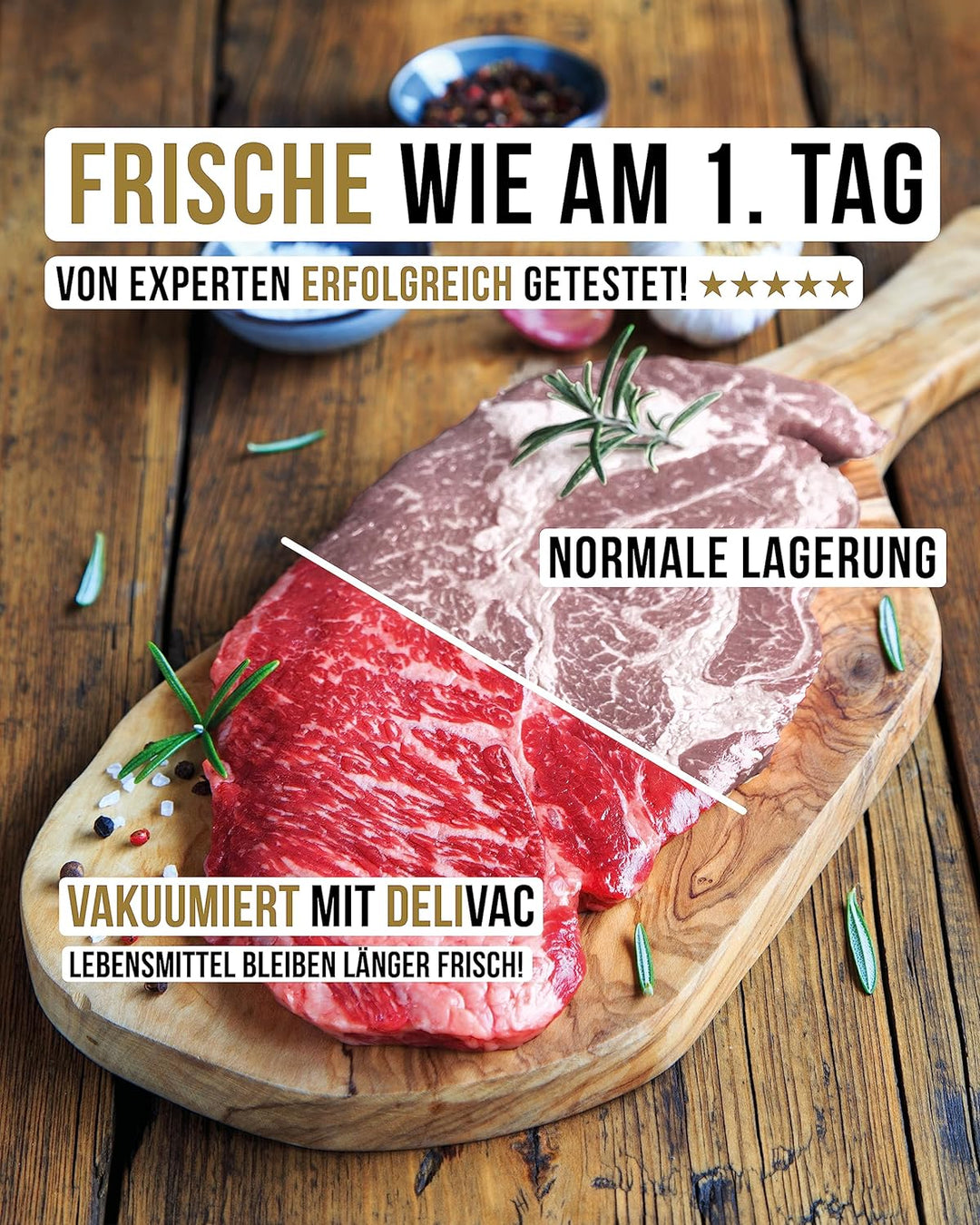DeliVac Vakuumierbeutel - 100 Stück, 30x40cm, für alle Vakuumierer | geprägte Vakuumbeutel für Leben