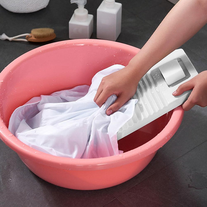 Amosfun Waschbrett FüR WäSche Aus Kunststoff Gross 20 5 X 7 5 Zoll Weiss Tragbar FüR Zuhause Camping