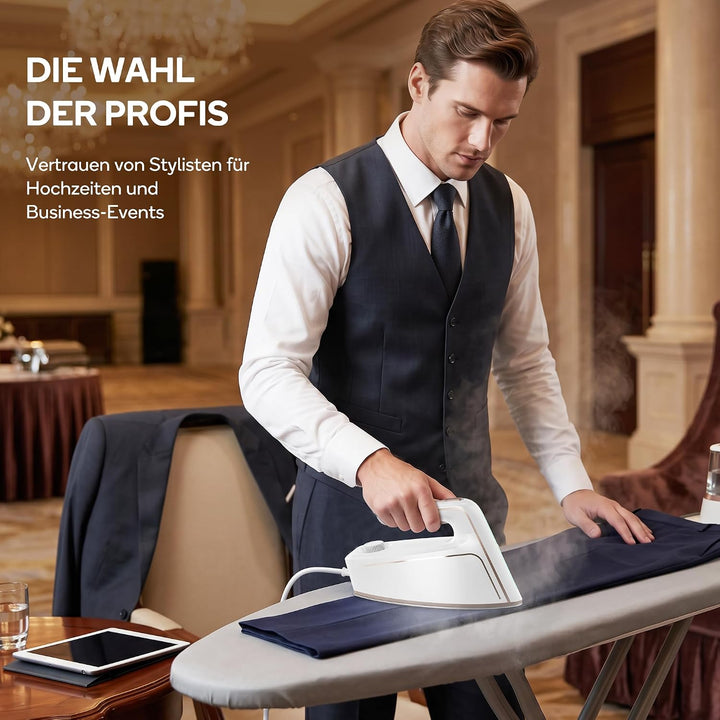 Newbealer Dampfbügeleisen, 1500W Bügeleisen, 5 Bar Dampfdruck, 250 ml Wassertank, max. 100 g/min Dam