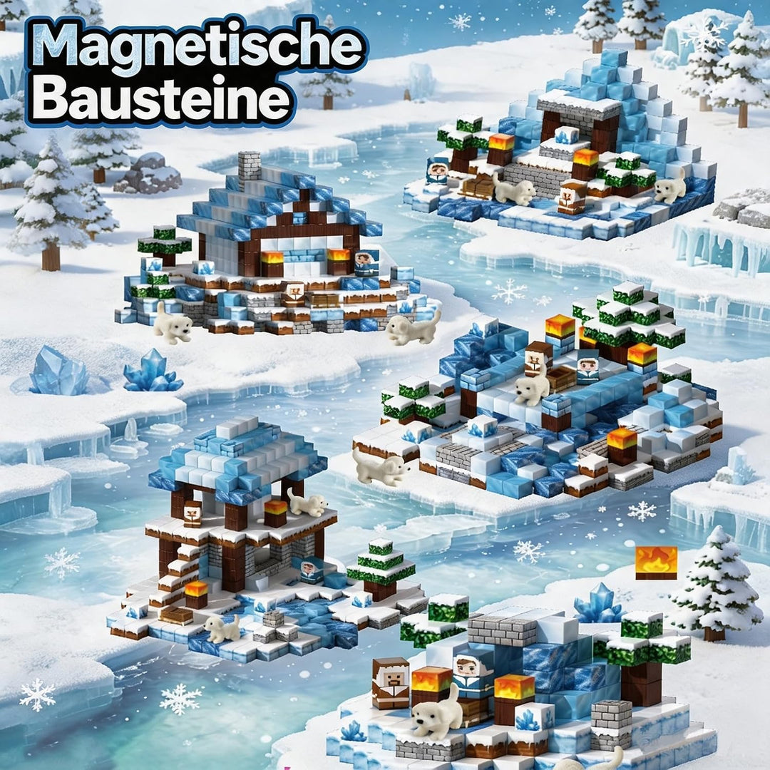 Magnetische Bausteine Blöcke 300 Stück,Magnetbausteine Magnetspielzeug Magneten Kinder Magnetische B