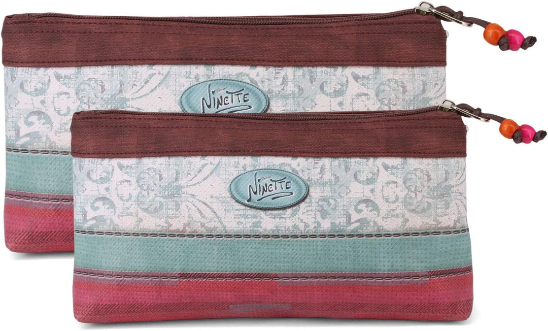 Forever Ninette Swing-Set von Zwei Kosmetiktaschen, Mehrfarbig