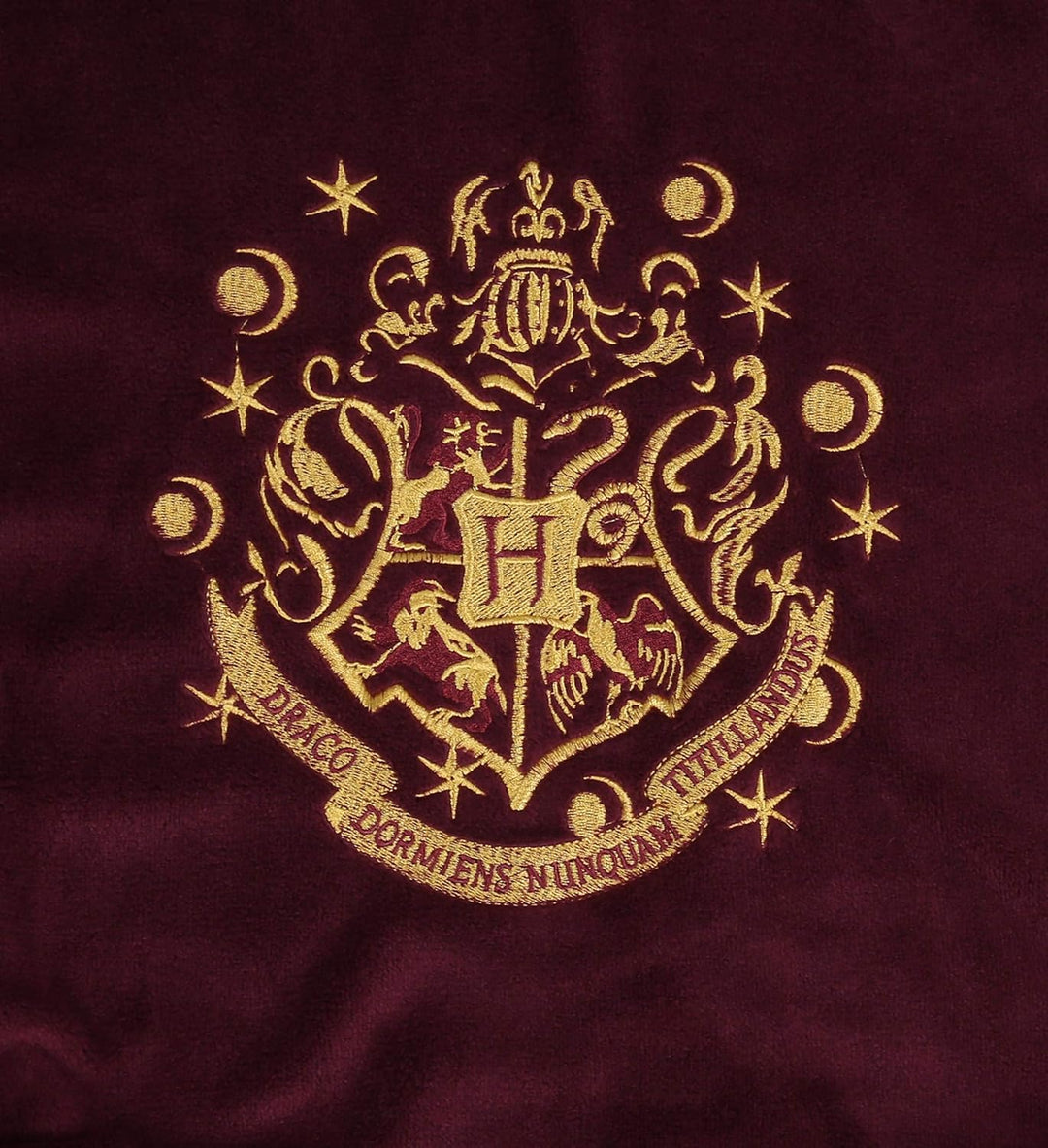 HARRY POTTER Hogwarts Bademantel/Morgenmantel, burgunderrot, für Herren S-M Rot, S-M Rot
