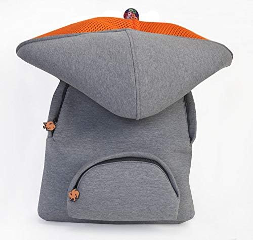 MorikukkoMorikukko Hooded Backpack Grey Neon OrangeUnisex-ErwachseneRucksackGrau (Grey Neon Orange)3