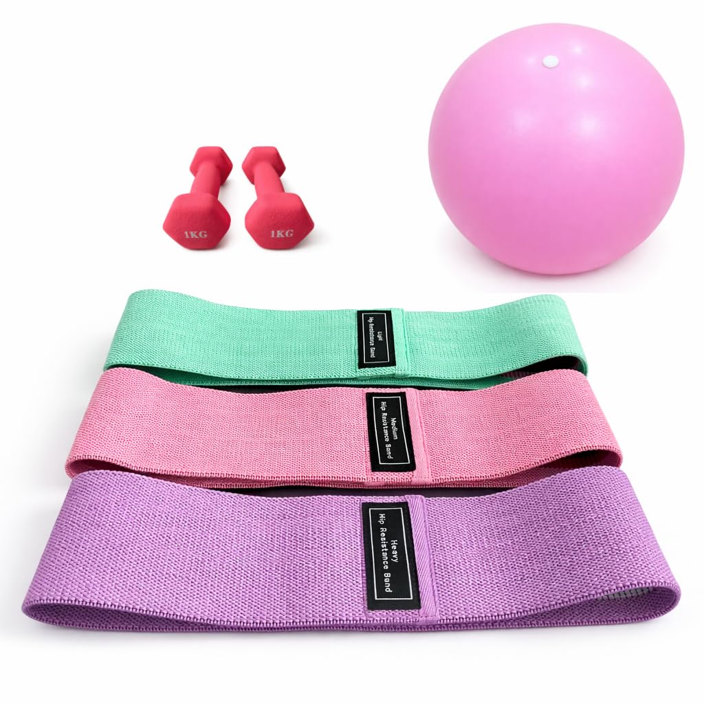 Pilates-Set für zu Hause – Pilates-Trainingsset mit Widerstandsbändern, Pilatesball & Zubehör – Home