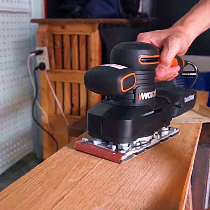 WORX WX641 Schwingschleifer 250 W – Handlicher Schleifer mit DUSTSTOP Mikrofilter für ein sauberes A