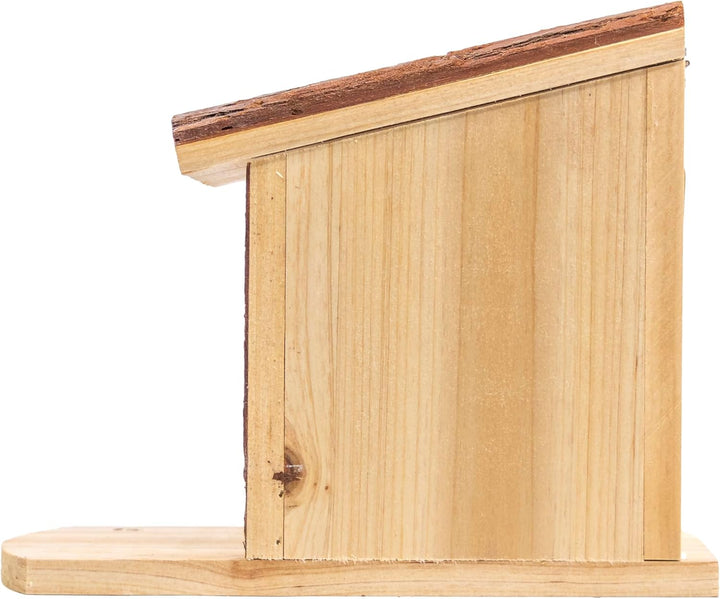 mgc24 Futterhaus für Eichhörnchen - Futterstation zum Aufhängen für Garten und Balkon, aus Holz wett