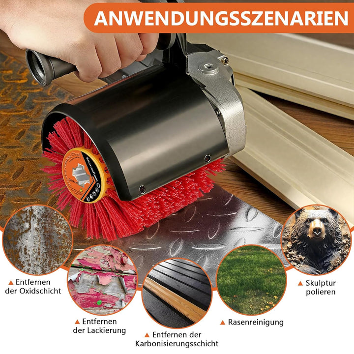 Nylonbürsten #120 Körnung| 120x100mm Schleifbürsten| Polierbürste zum Holzverarbeitung| Bürste für S