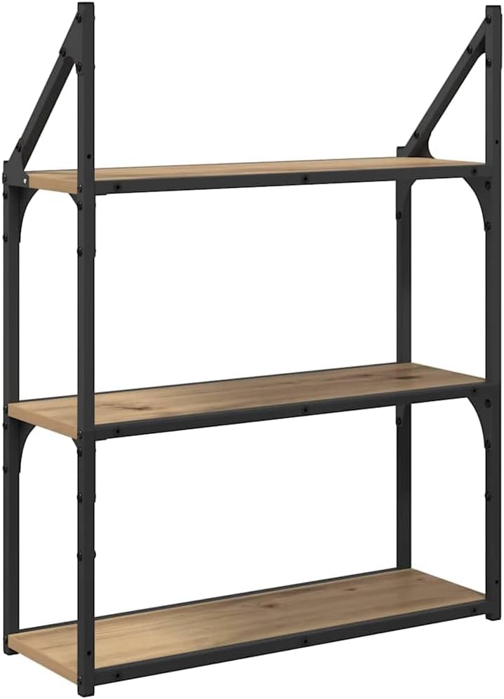 vidaXL Wandregal Wandhalterung Artisan-Eiche 60 x 21 x 78,5 cm, Artisan-eiche 60 x 21 x 78,5 cm