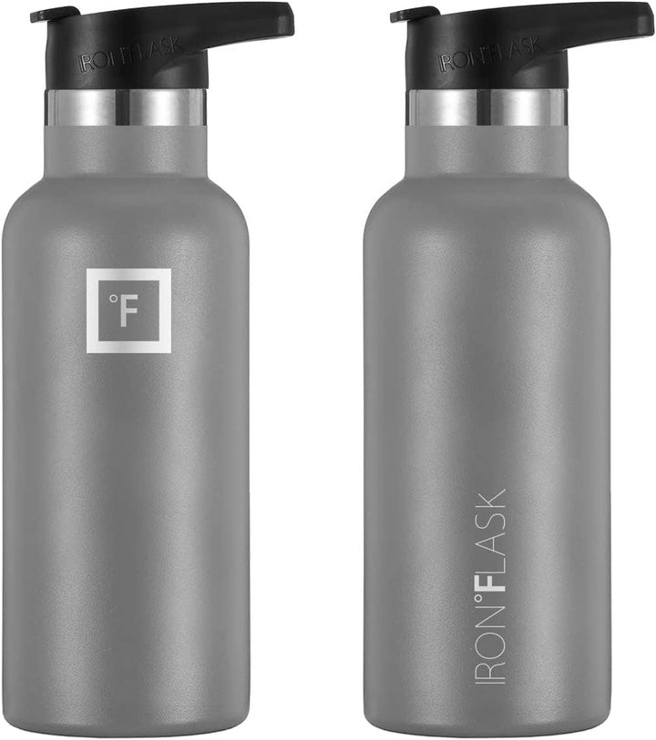 Edelstahl Trinkflasche mit 3 Deckel - Auslaufsicher Thermosflasche - Metall Wasserflasche Doppelwand