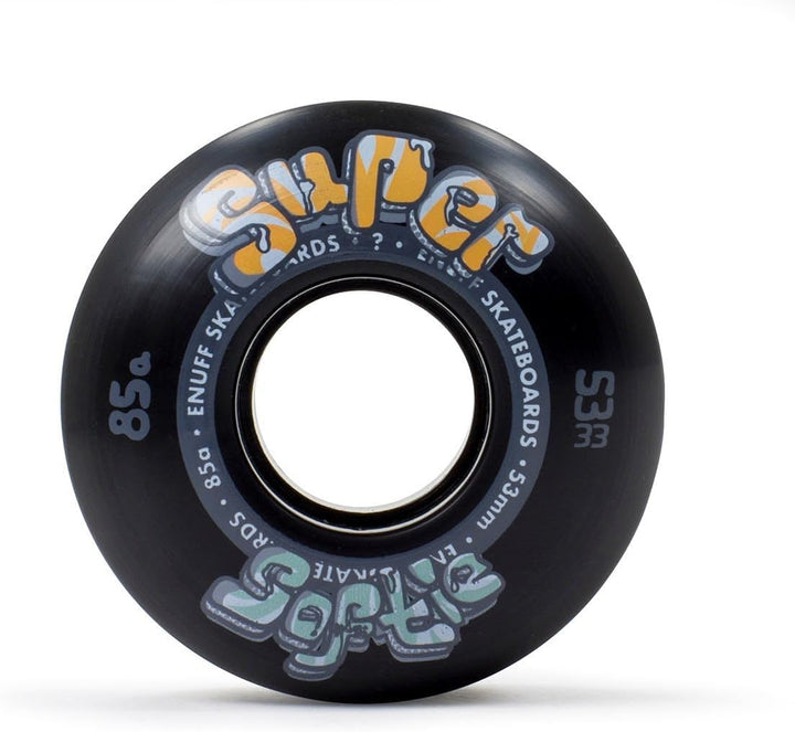 Enuff Skateboards Super Softie Wheels Räder 58mm schwarz (schwarz), 58mm schwarz (schwarz)