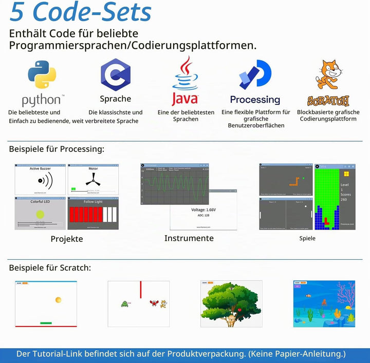 FREENOVE Ultrasonic Starter Kit for Raspberry Pi 4 B 3 B+ 400, 484-Page Detailed Tutorial, Python C