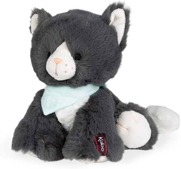 KALOO - Les Amis - Erstes Plüschtier Chamallow die Katze - 18 cm - superweiches Material - Geschenkb