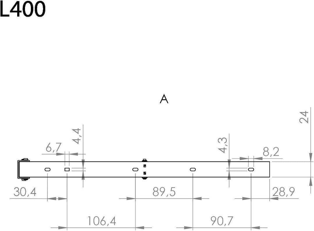 2 Stück SO-TECH® Klappkonsole Profi-Nr.1 L400 Länge: 390 mm/Höhe 300 mm Edelstahloptik matt (satin)