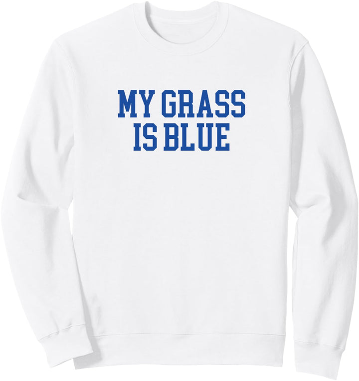 My Grass Is Blue - Simple Minimalist Retro Bluegrass Sweatshirt