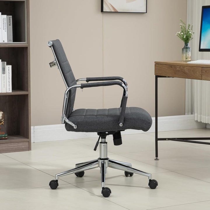 SVITA Office Comfort Bürostuhl Schreibtischstuhl Drehstuhl Chefsessel Stoffbezug Dunkelgrau Dunkelgr