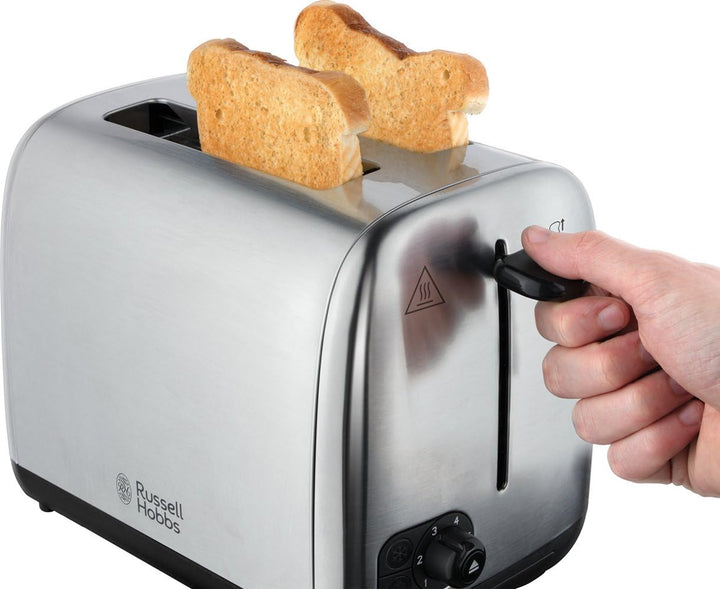 Russell Hobbs Toaster [für 2 Scheiben] Adventure Edelstahl (extra breite Toastschlitze, inkl. Brötch