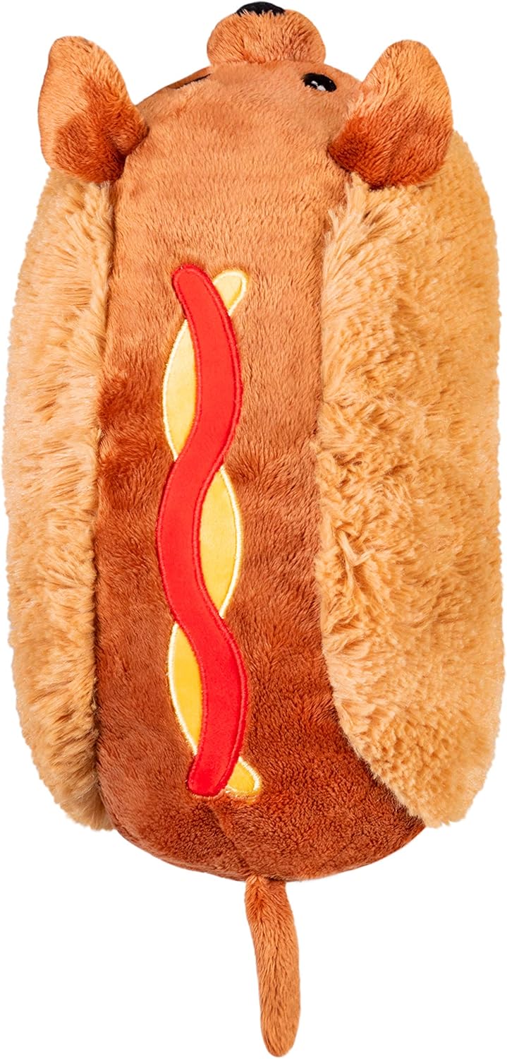 Squishable - Mini Teckel Hotdog Pluche - Synthi Squish Collectie - 18cm - Zacht speelgoed verzamelba