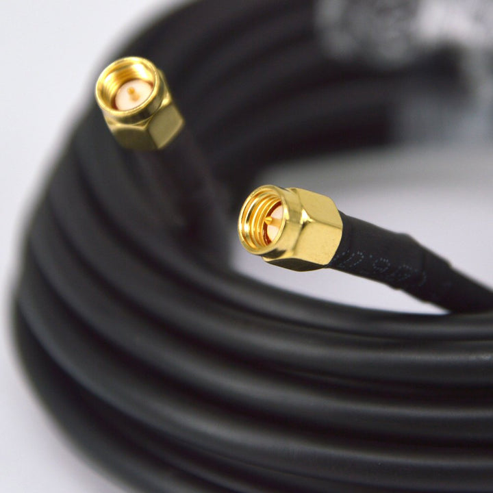 BOOBRIE SMA-Kabel, männlich, 5 m, RG58-Kabel, 50 Ohm, Verlängerungskabel, SMA-Stecker auf SMA-Stecke