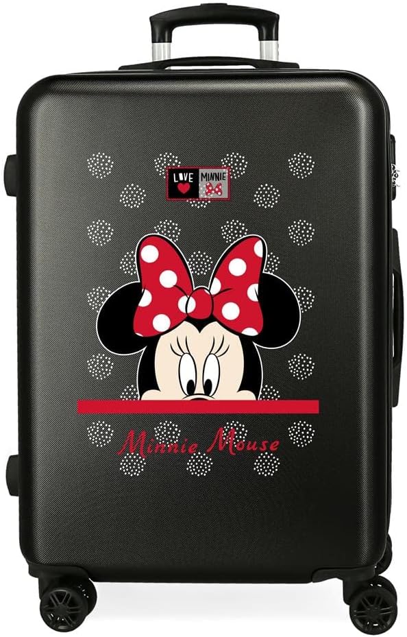 Disney My Pretty Bow Mittelgrosser Koffer, Schwarz, 48 x 68 x 26 cm, fester ABS-Kombinationsverschlu