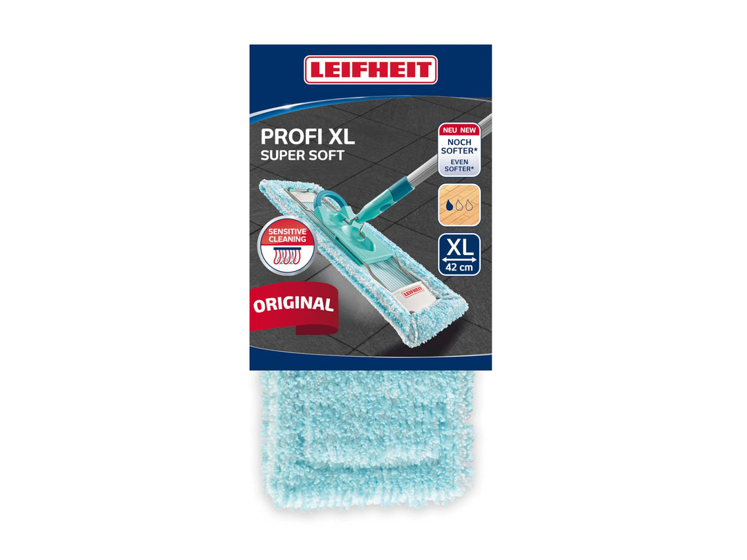 Leifheit Original Wischbezug Profi super soft für sensible Böden, Bodenwischer Ersatzbezug mit Spezi