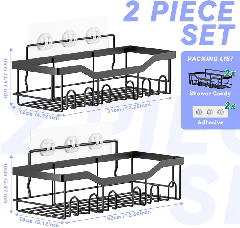 rigors 2-Pack Dusche Caddy, Selbstklebende hängende Dusche Regal - Badezimmer Veranstalter und Lager
