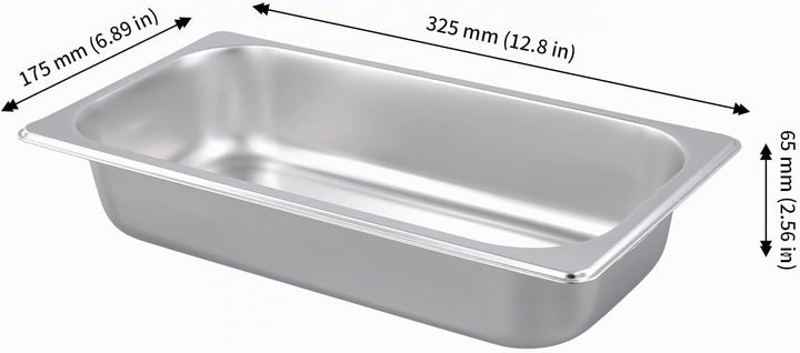5 Stück Panierschalen Set, GN 1/3 Behälter, Rechteckig Panierstrasse Schale aus Edelstahl, Panierstr