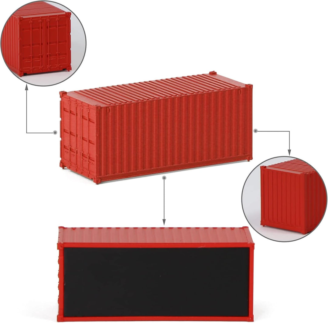 Evemodel 9Stk. Container Versand Güterwagen Spur N Modelleisenbahn Wagen 1:160 (20ft), 20ft